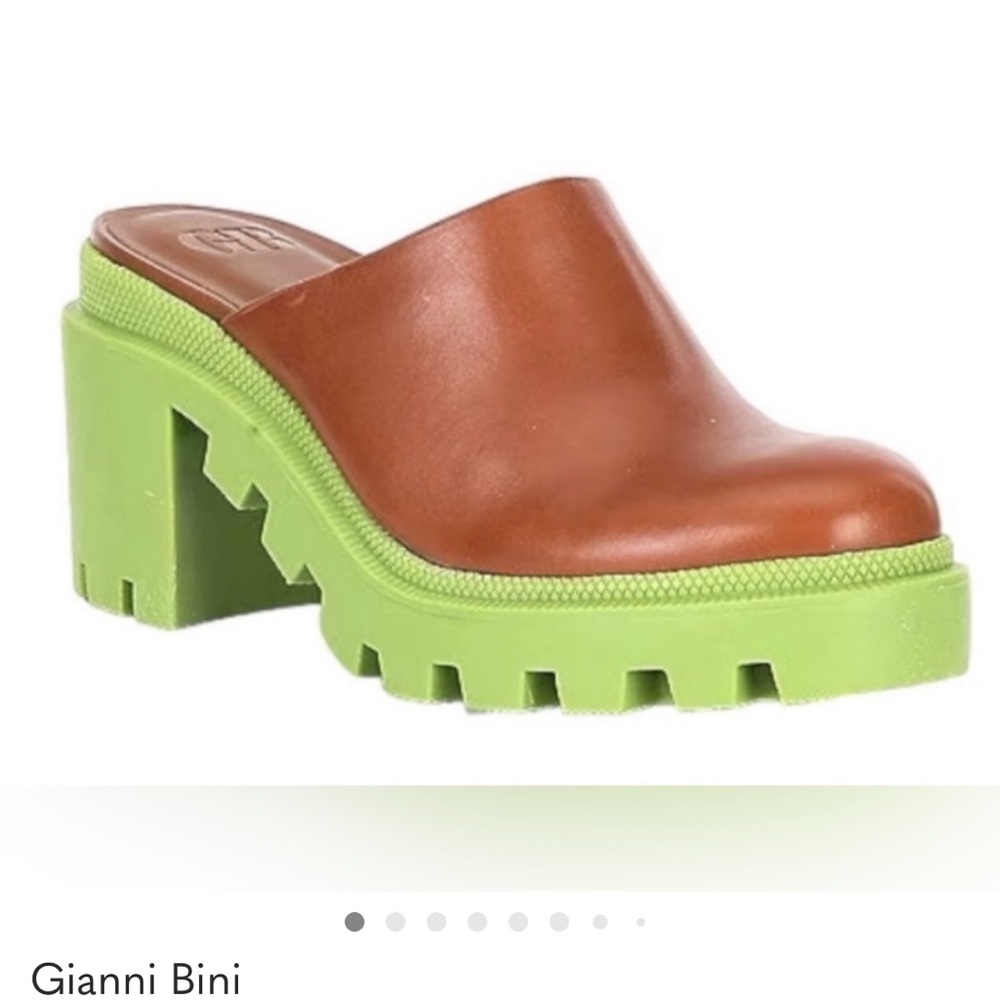 Gianni Bini End Game Lug Sole Leather  Clogs
